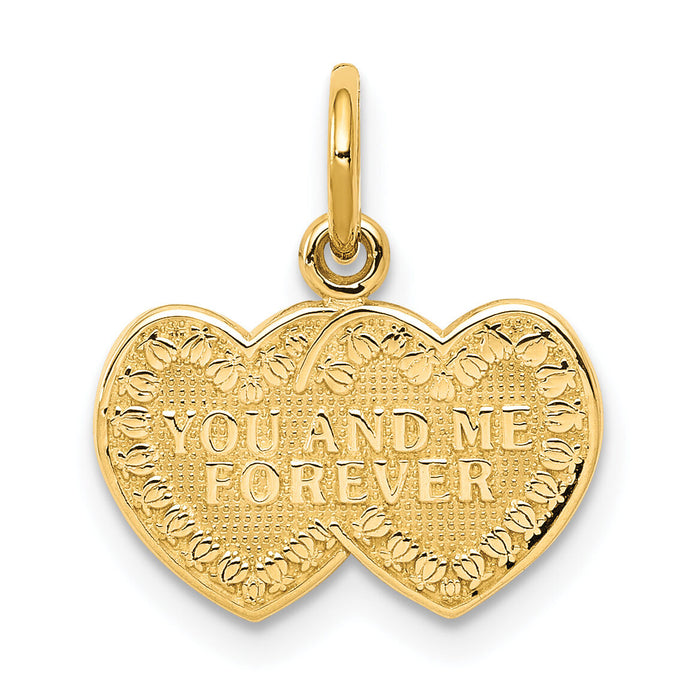 10K You and Me Forever Heart Charm-10C401