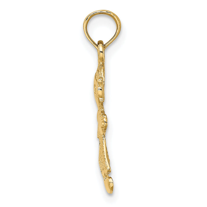 10k Playful Girl w/Cut Out Heart Charm-10C4016
