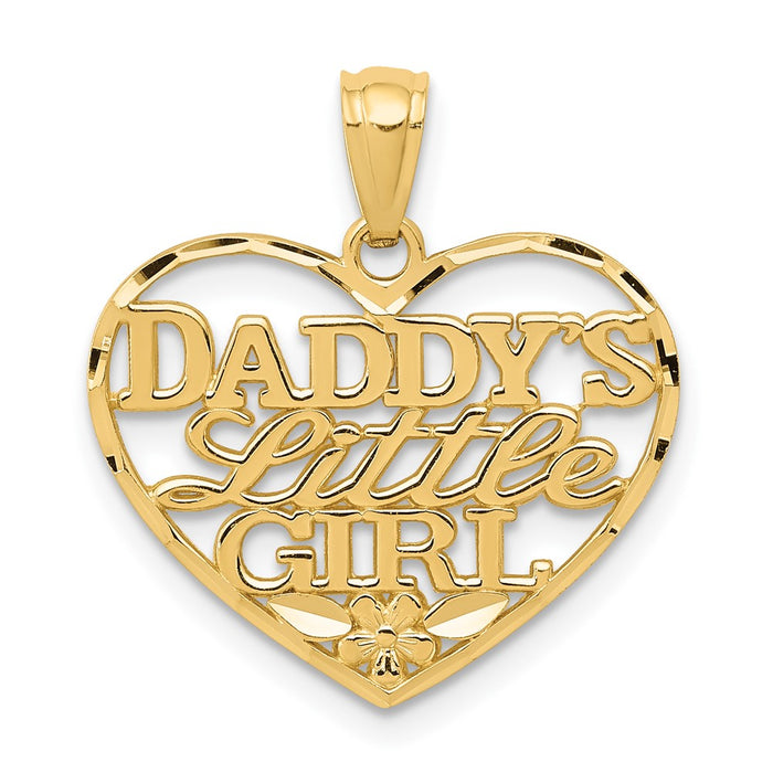 10k D/C Daddys Little Girl Heart Pendant-10C4027