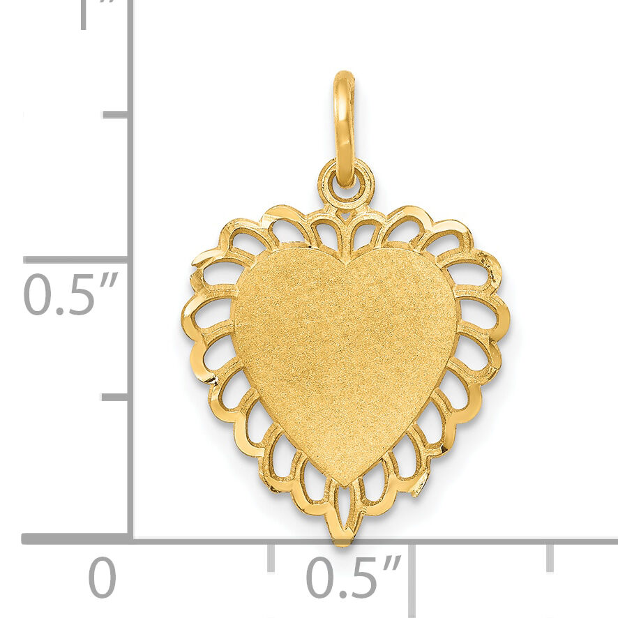 10k Heart Charm-10C403