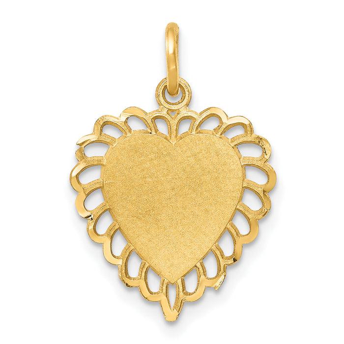 10k Heart Charm-10C403