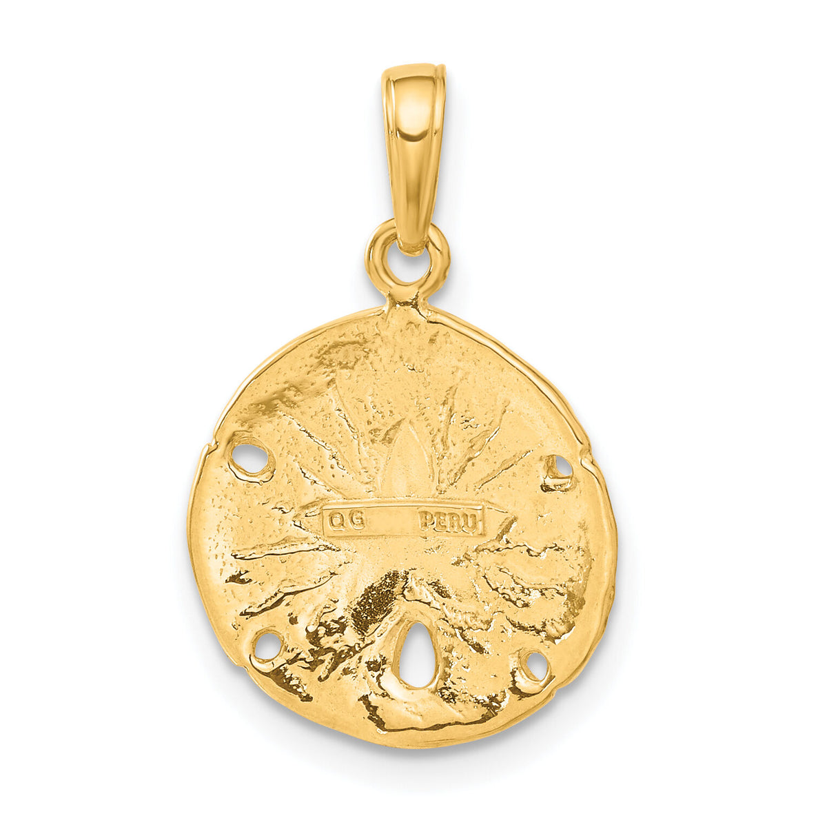 10K Sand Dollar Pendant-10C4048