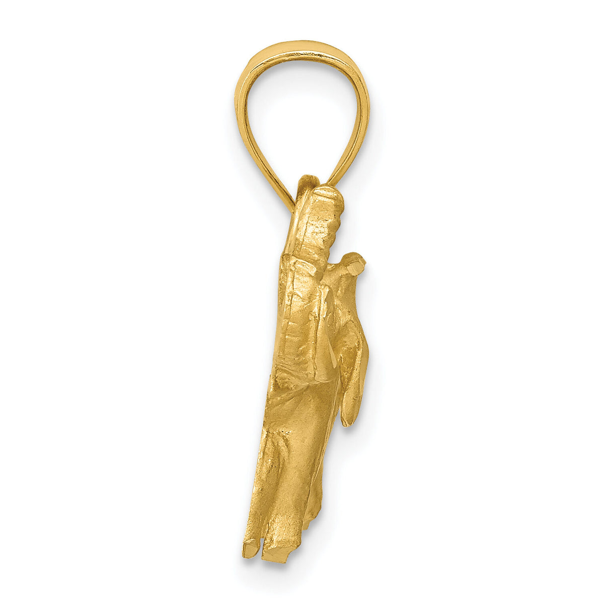 10K Diamond-cut Elephant Pendant-10C4066