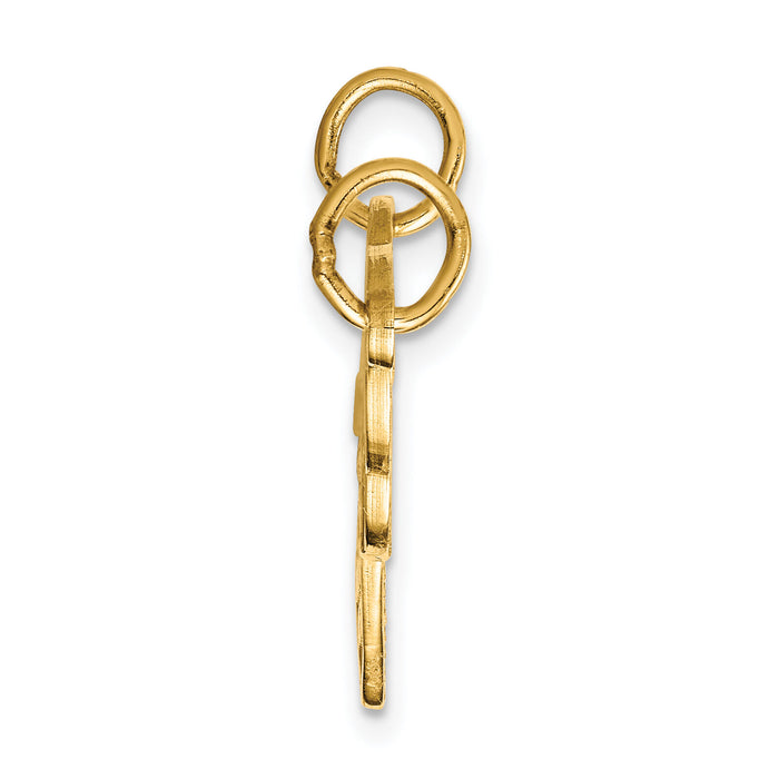 10K Heart and Key Break-apart Charm-10C413