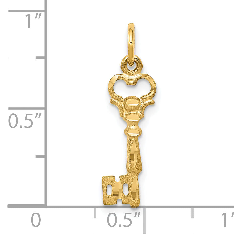 10k Solid Key Charm-10C416