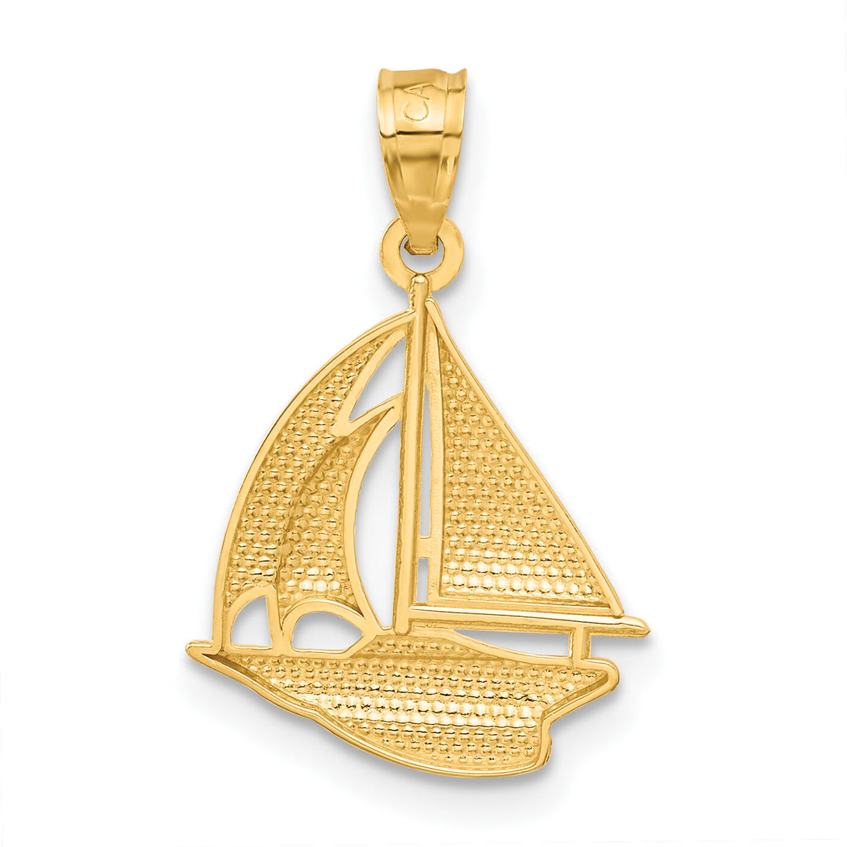 10k Sailboat Pendant-10C4172