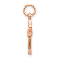 10k Rose Gold Solid Key Charm-10C417R