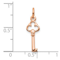 10k Rose Gold Solid Key Charm-10C417R