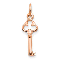 10k Rose Gold Solid Key Charm-10C417R