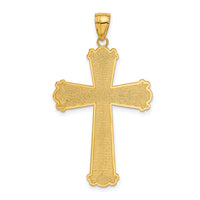 10K Diamond-cut Cross Pendant-10C4201