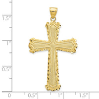 10K Diamond-cut Cross Pendant-10C4201