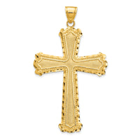 10K Diamond-cut Cross Pendant-10C4201