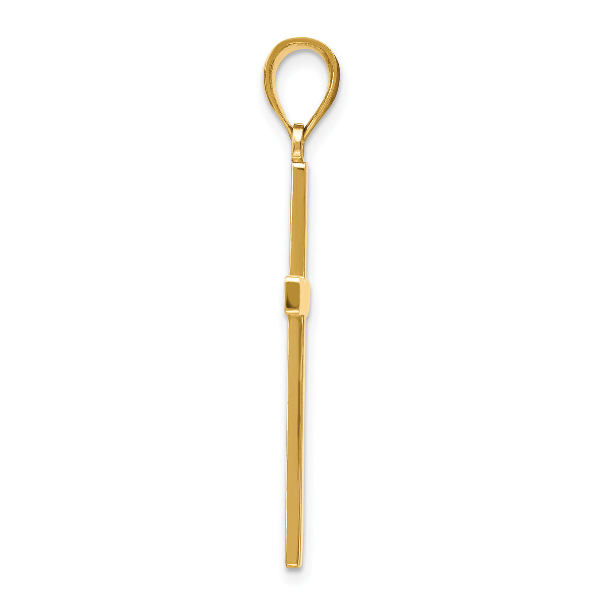 10k Polished Cross Pendant-10C4205
