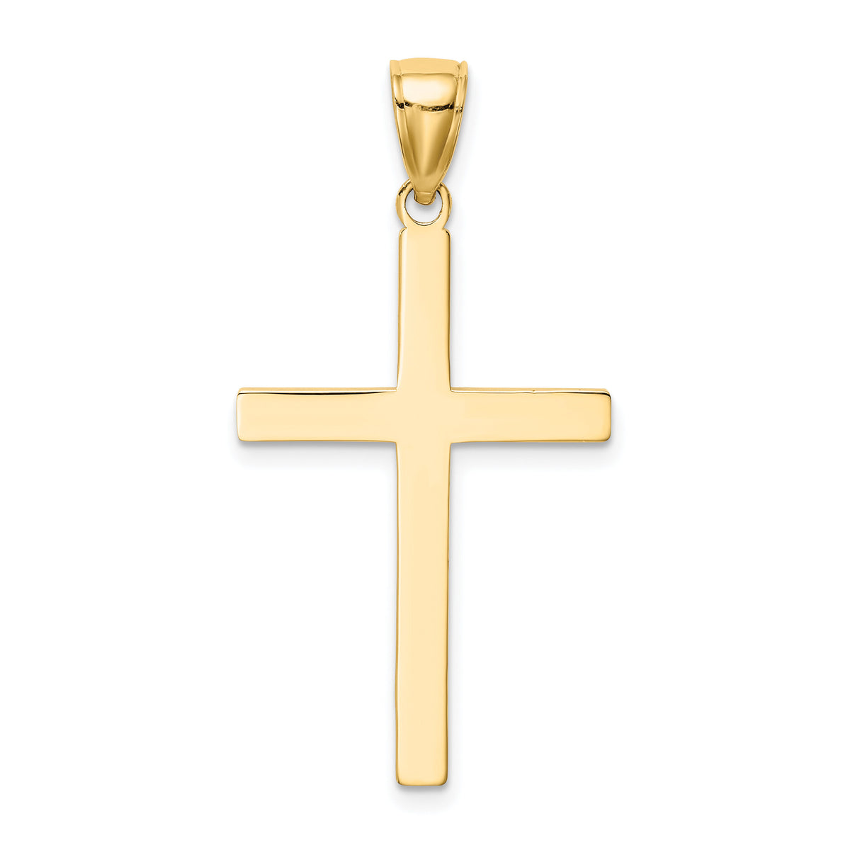 10k Polished Cross Pendant-10C4205