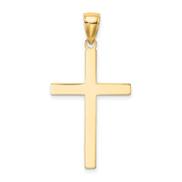 10k Polished Cross Pendant-10C4205