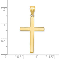10k Polished Cross Pendant-10C4205