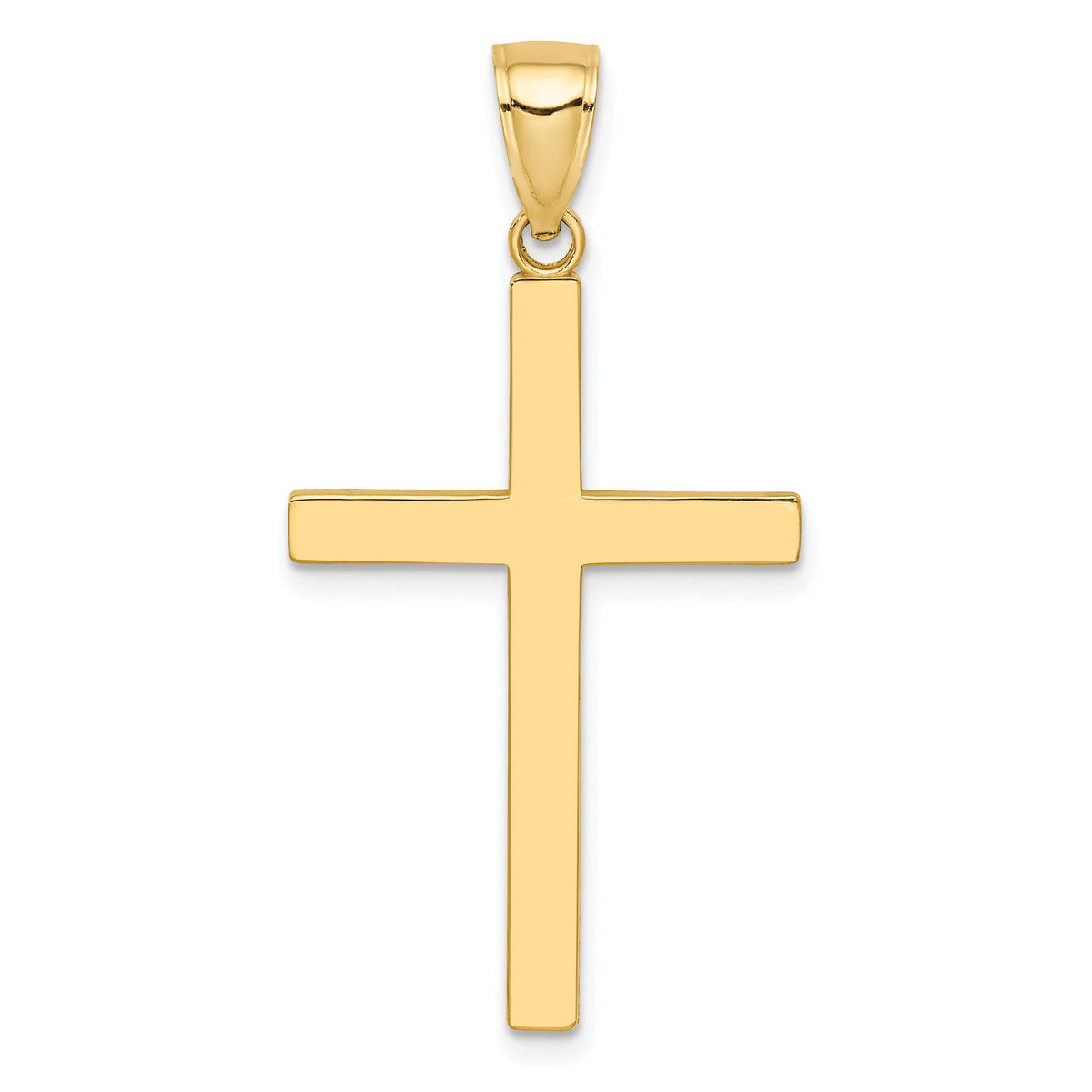 10k Polished Cross Pendant-10C4205