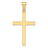 10k Polished Cross Pendant-10C4205