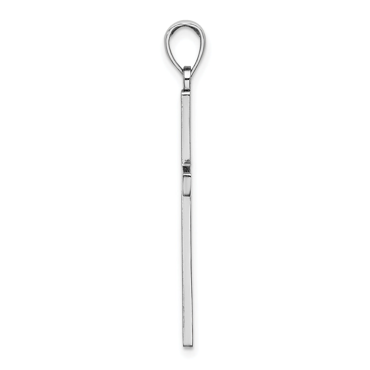 10k White Gold Polished Cross Pendant-10C4205W