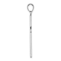 10k White Gold Polished Cross Pendant-10C4205W