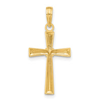 10K Diamond-cut X Cross Pendant-10C4235