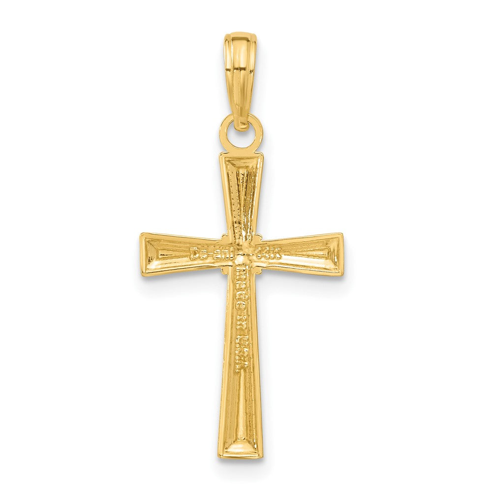 10K Diamond-cut X Cross Pendant-10C4235