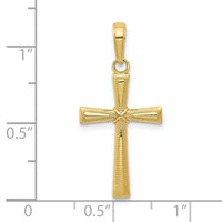 10K Diamond-cut X Cross Pendant-10C4235