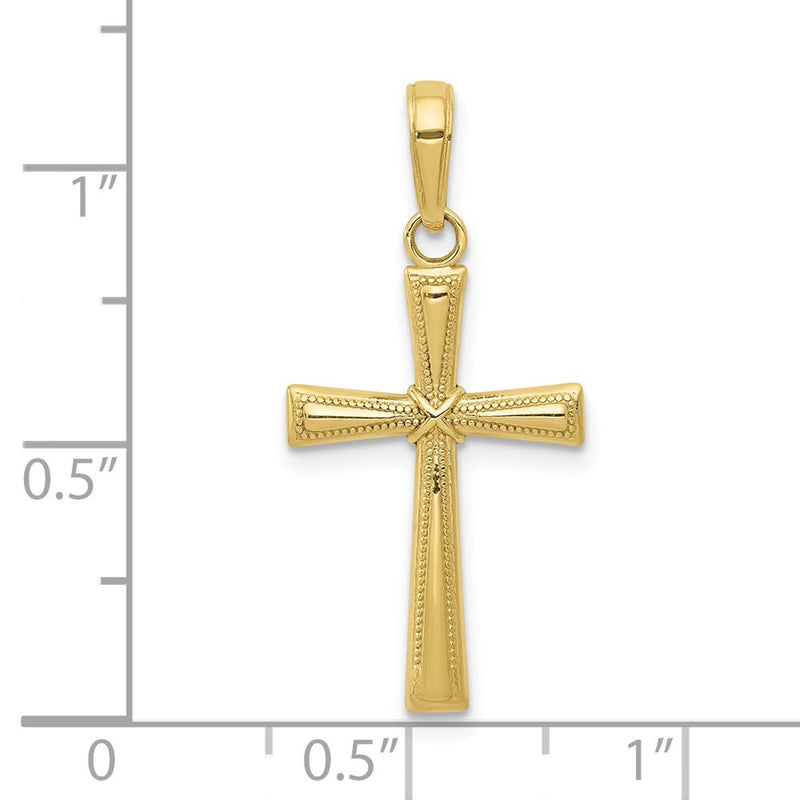 10K Diamond-cut X Cross Pendant-10C4235
