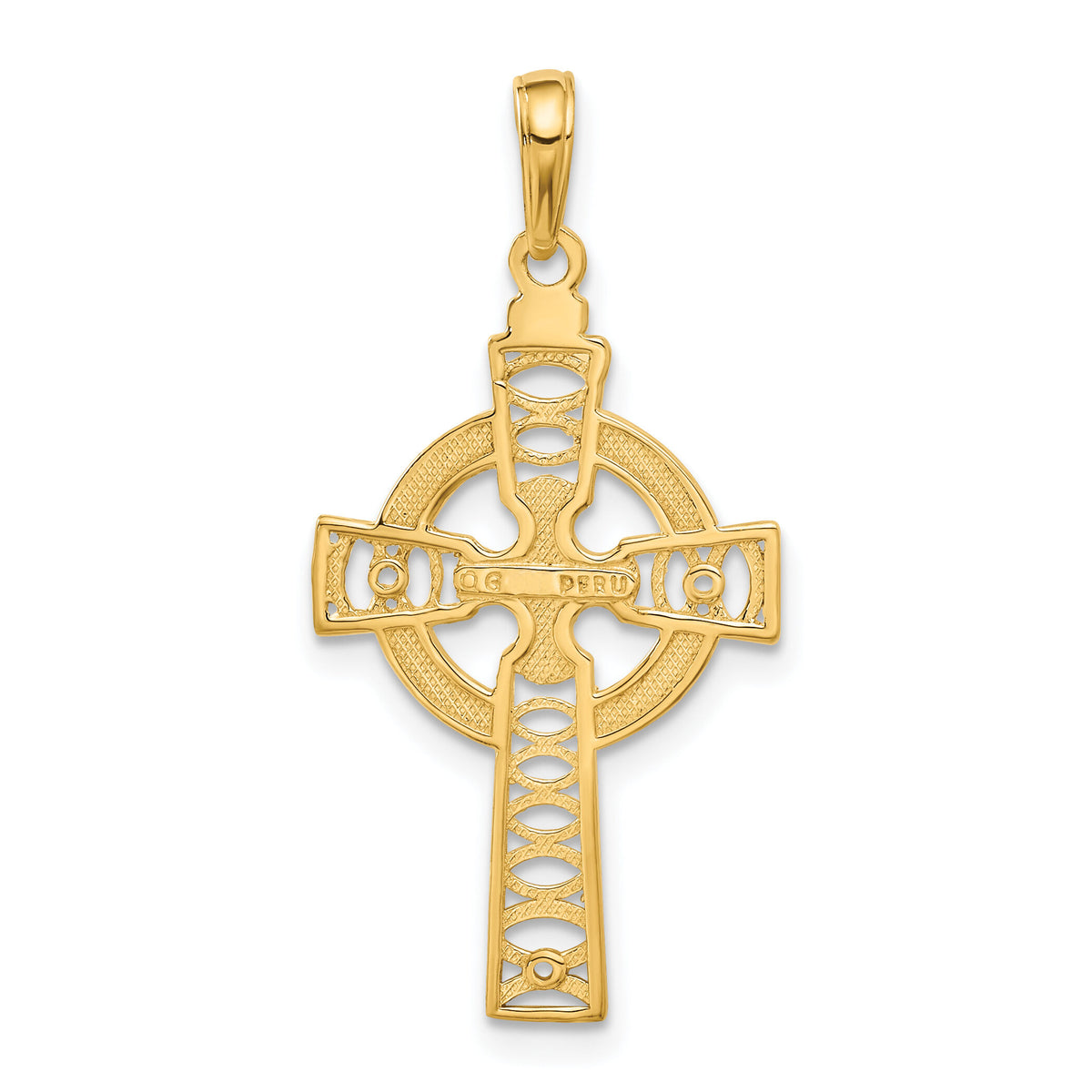 10K Celtic Cross w/Eternity Circle Pendant-10C4250