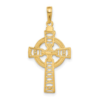10K Celtic Cross w/Eternity Circle Pendant-10C4250