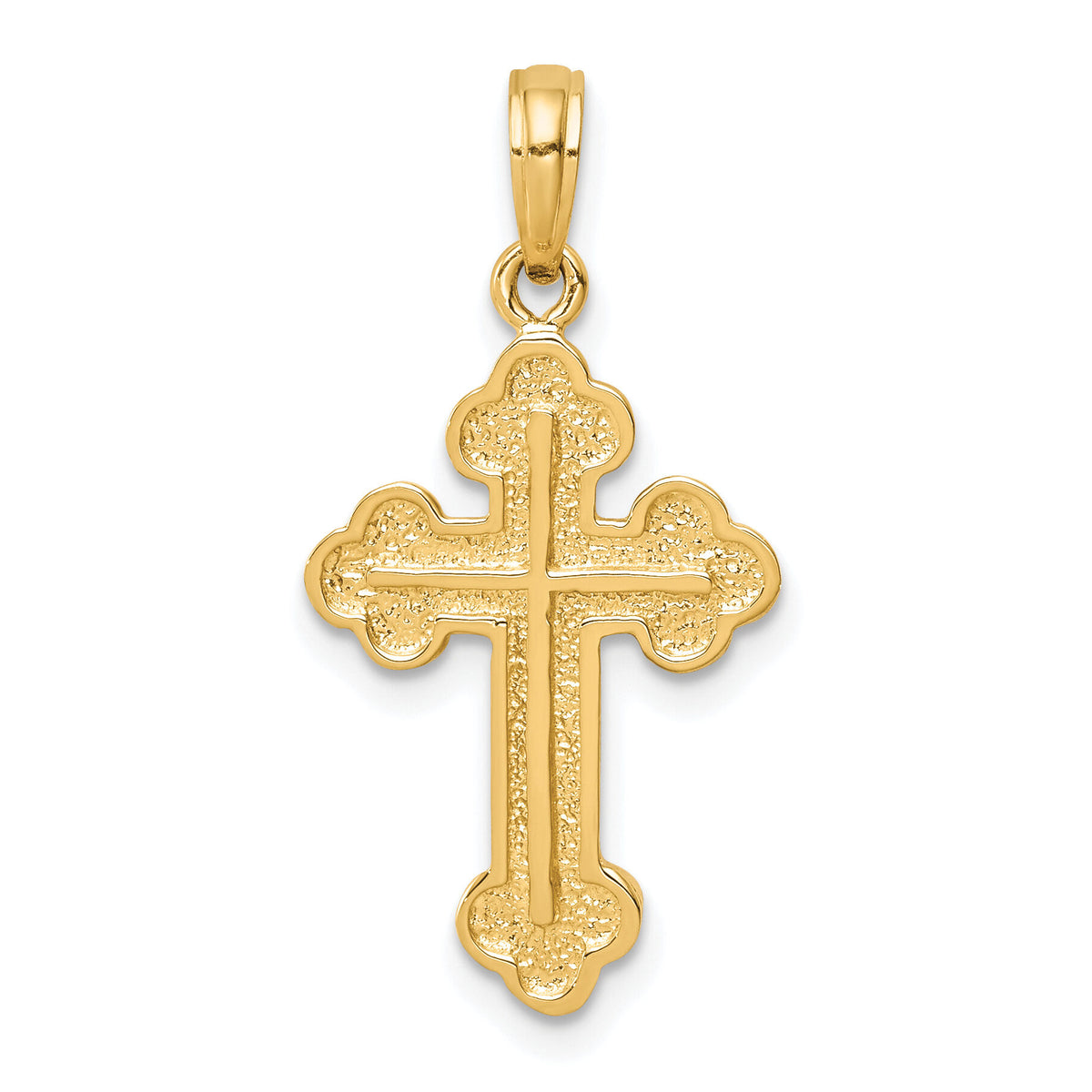10K Budded Cross Pendant-10C4277