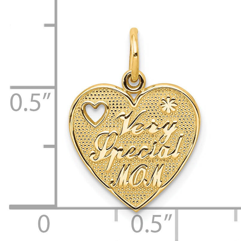 10K VERY SPECIAL MOM Heart Charm-10C433