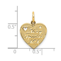 10K VERY SPECIAL MOM Heart Charm-10C433