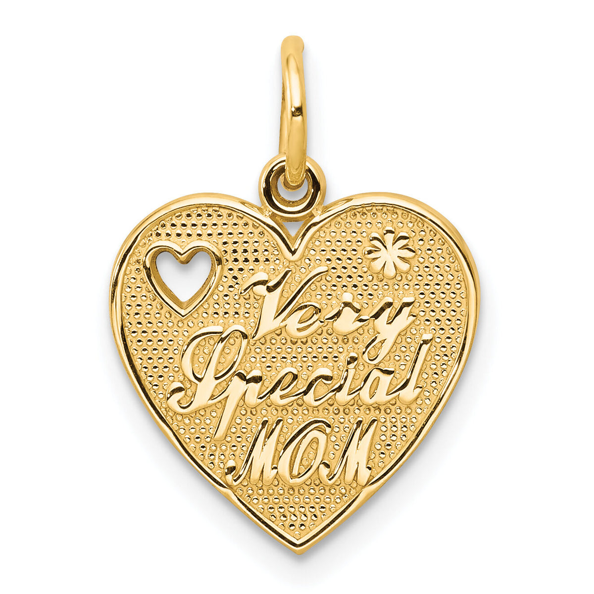 10K VERY SPECIAL MOM Heart Charm-10C433