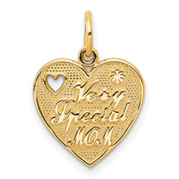 10K VERY SPECIAL MOM Heart Charm-10C433