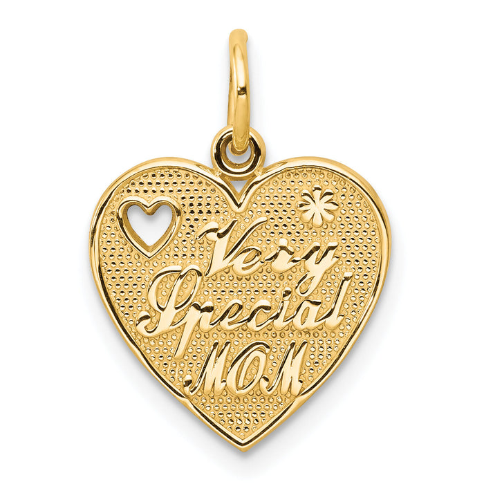 10K VERY SPECIAL MOM Heart Charm-10C433