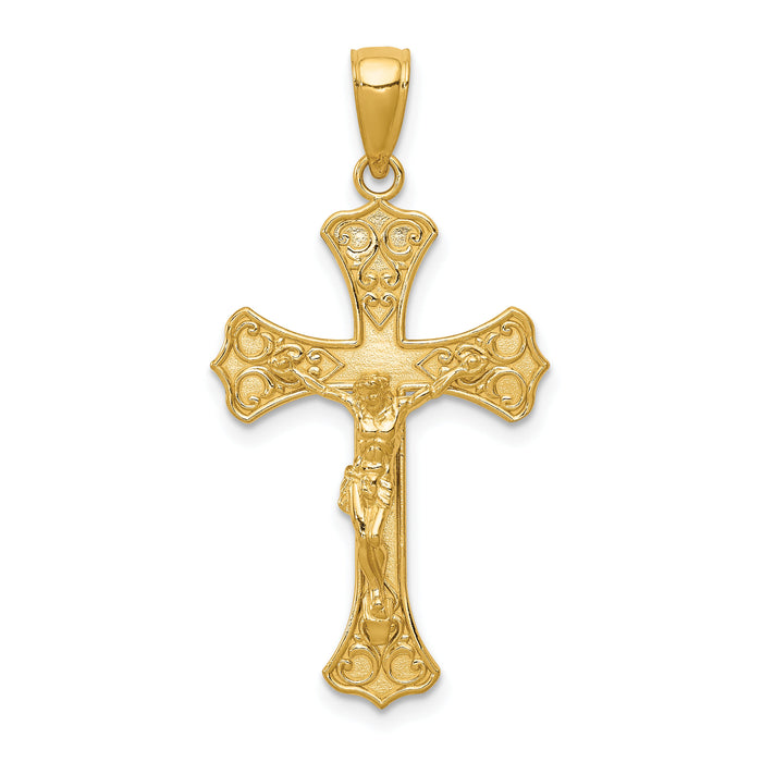 10K Crucifix Pendant-10C4345