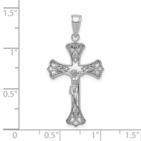 10K White Gold Crucifix Pendant-10C4345W