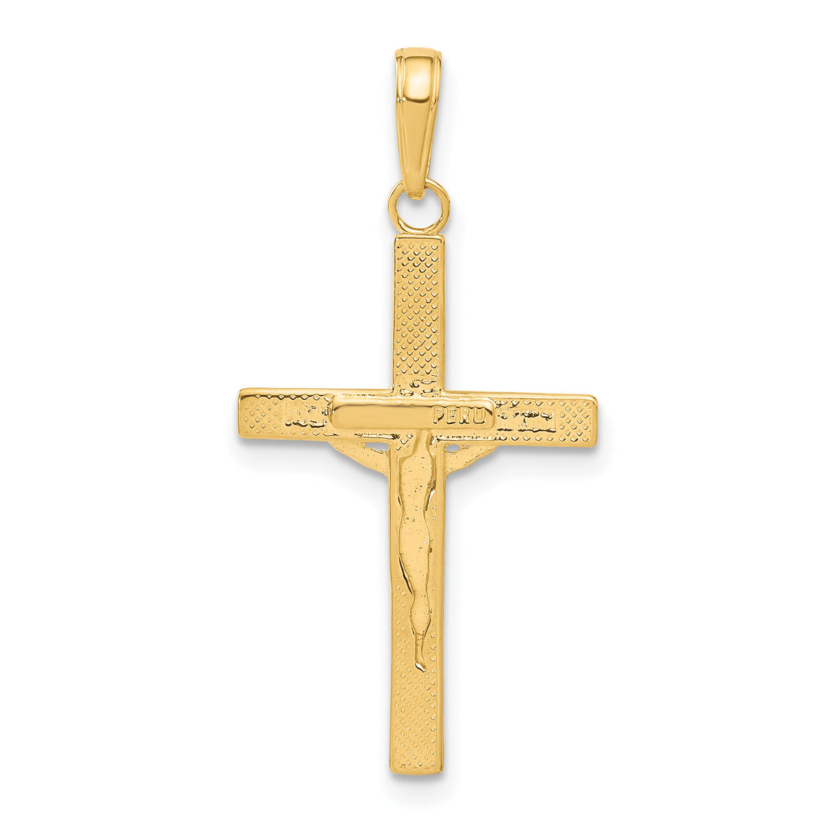 10K Diamond-cut Fancy Tipped Crucifix Pendant-10C4350