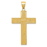 10K Textured Crucifix Latin Cross Pendant-10C4353
