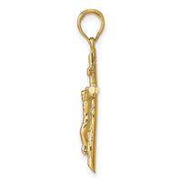 10K Stick Style Crucifix Pendant-10C4355