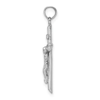 10K White Gold Stick Style Crucifix Pendant-10C4355W