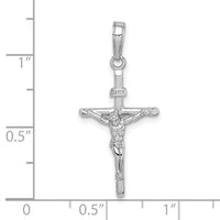 10K White Gold Stick Style Crucifix Pendant-10C4355W