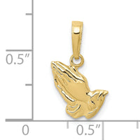 10K Praying Hands Pendant-10C4417