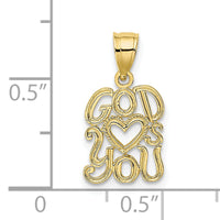 10K GOD HEARTS YOU Charm-10C4435