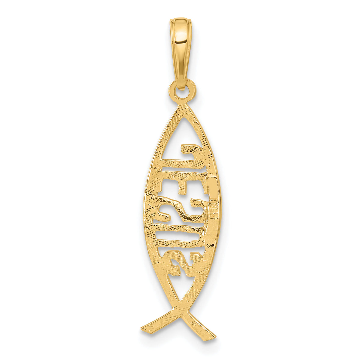 10K Ichthus Fish With JESUS Pendant-10C4446