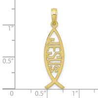 10K Ichthus Fish With JESUS Pendant-10C4446