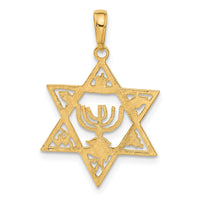 10K Star of David w/Menorah Pendant-10C4452