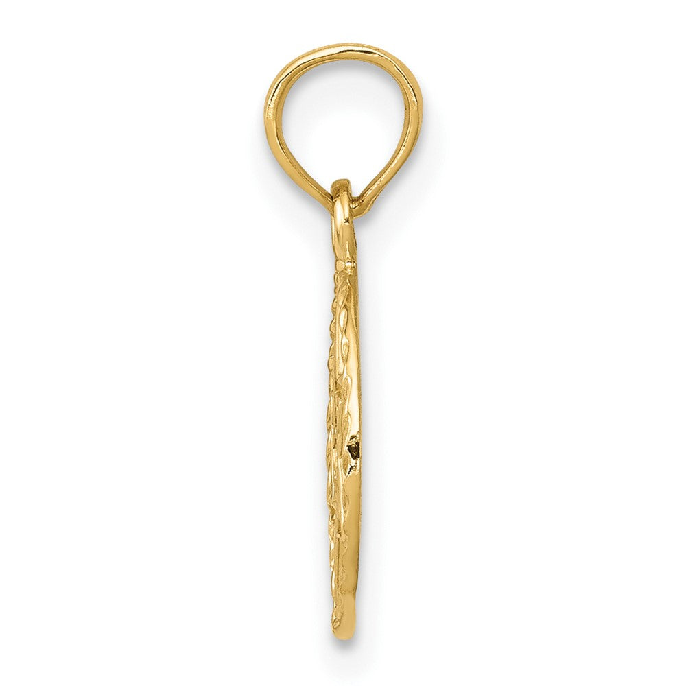 10K Star of David in Circle Frame Pendant-10C4458