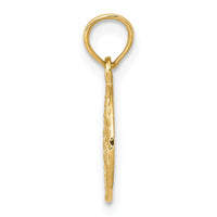 10K Star of David in Circle Frame Pendant-10C4458